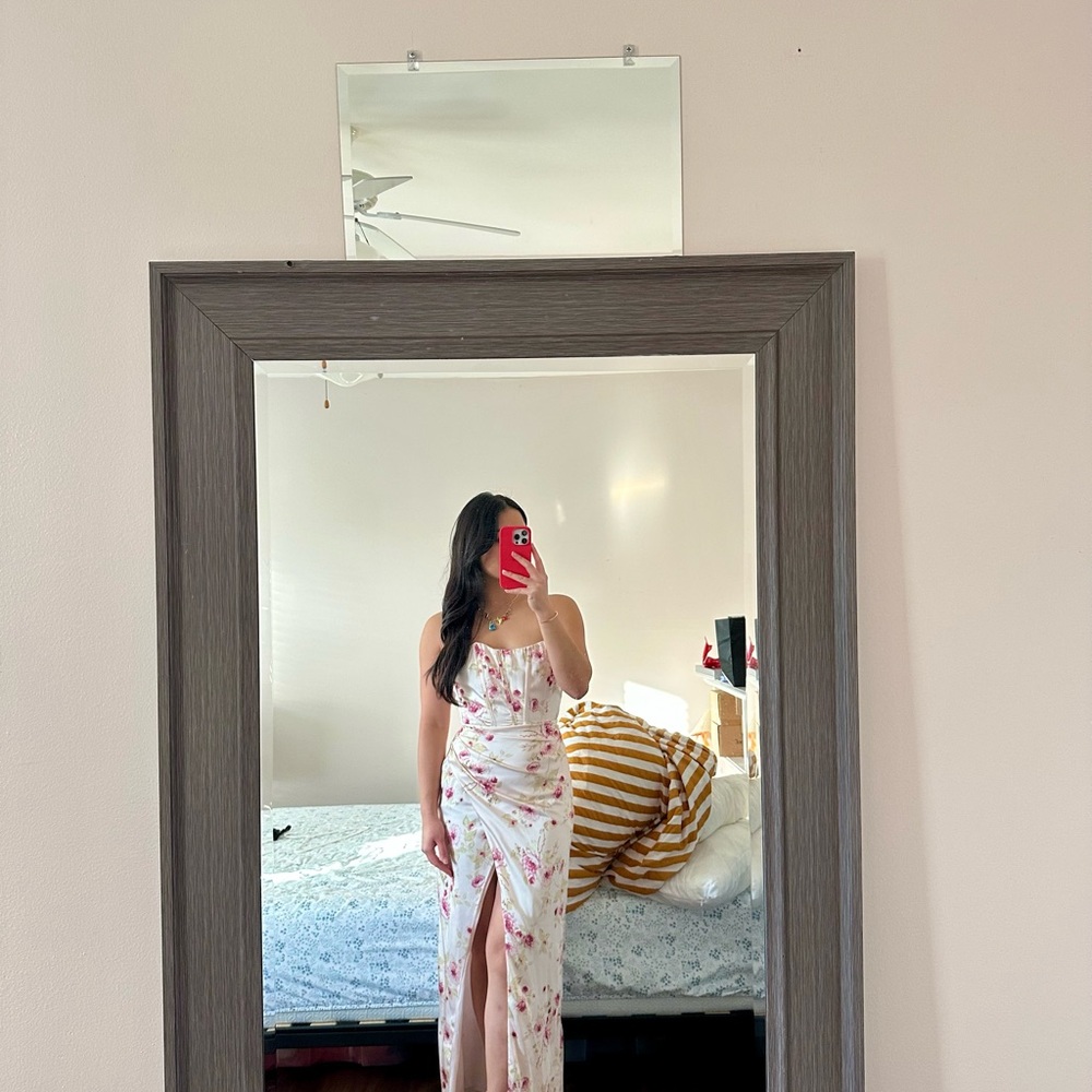 Altar'd State Strapless Corset Floral Dress